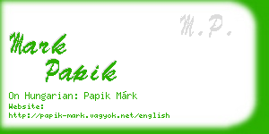mark papik business card